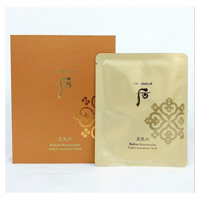 Изображение товара THE HISTORY OF WHOO Тканевая маска Cheongidan Radiant Regenerating Gold Concentrate Mask, 6 шт.