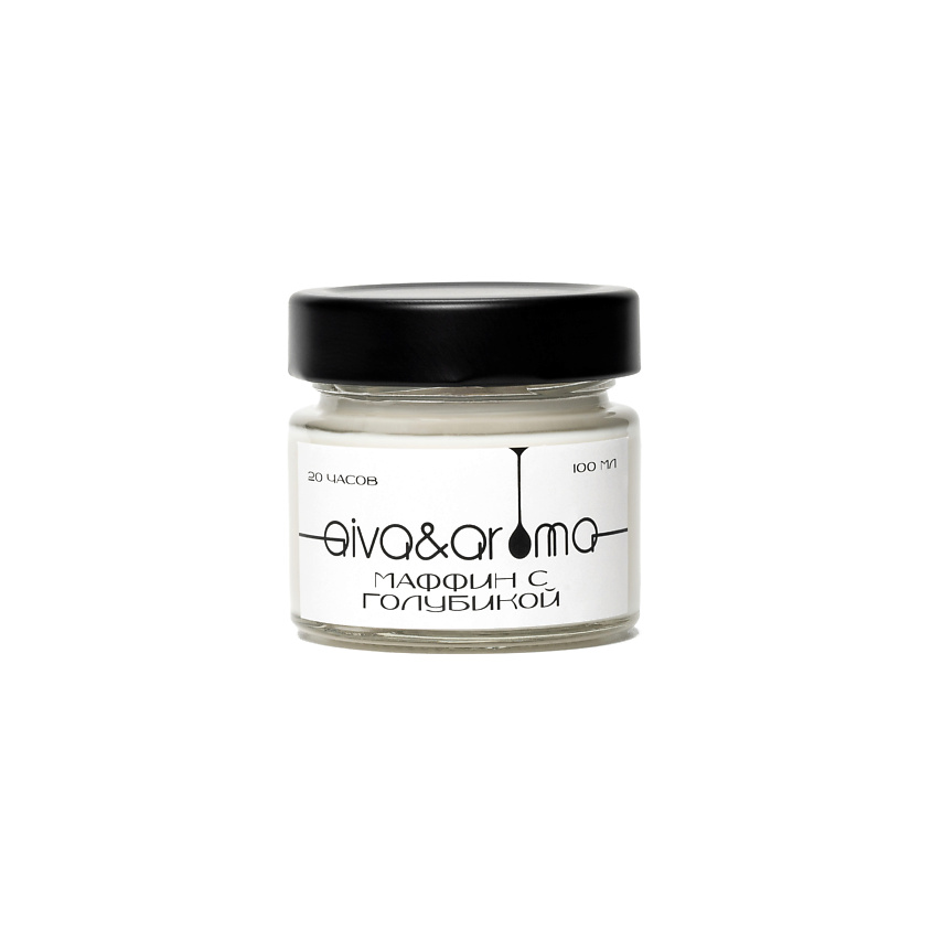 Изображение товара Ароматическая свеча Маффин с голубикой 100 мл натуральный кокосовый воск