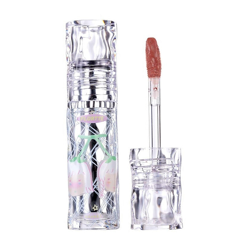 Изображение товара FLORTTE Увлажняющий блеск для губ Girl's World Lip Lacquer, № 02