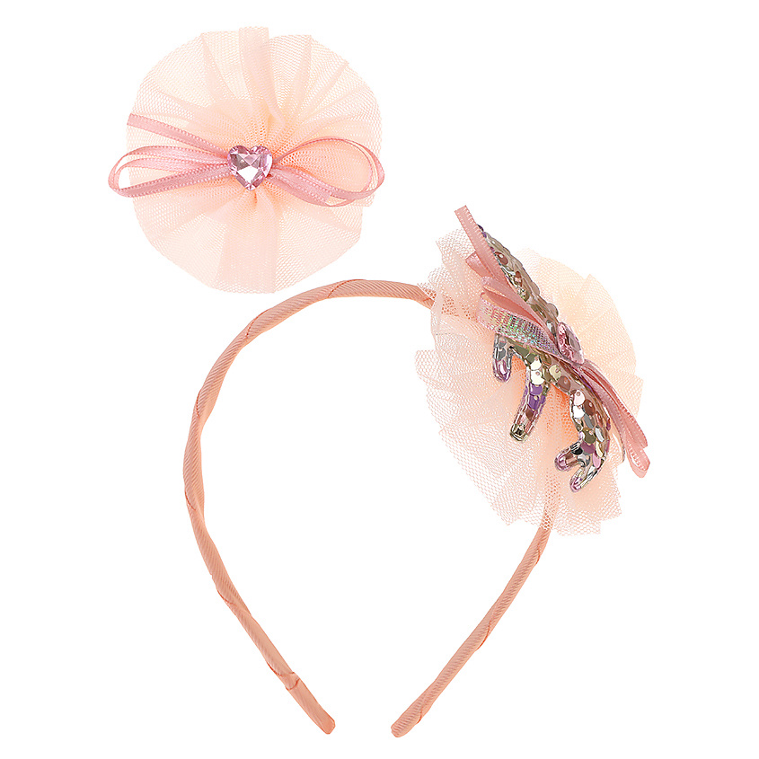 Изображение товара Набор для волос Единорог-диско ободок и зажим для детей