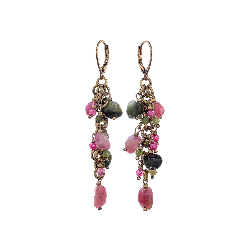 Изображение товара Золотые серьги Elisir Lanzerotti с натуральными камнями и уникальным дизайном