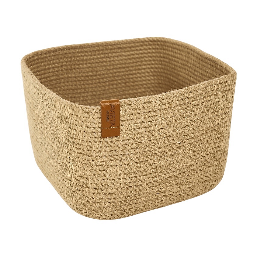 Изображение товара Корзина для хранения AVIETA HOME из натурального джута бежевый 20х20х15 см