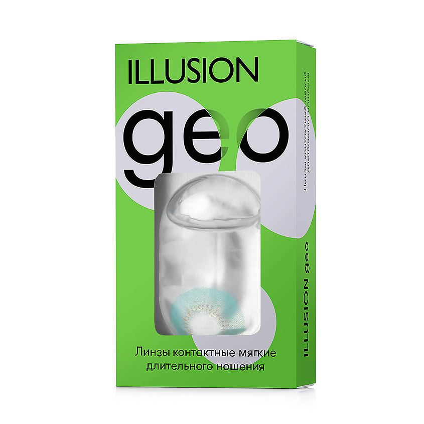Изображение товара ILLUSION Цветные контактные линзы GEO Nature green, 0.00 / 8.6 / 14.2 / 2шт.