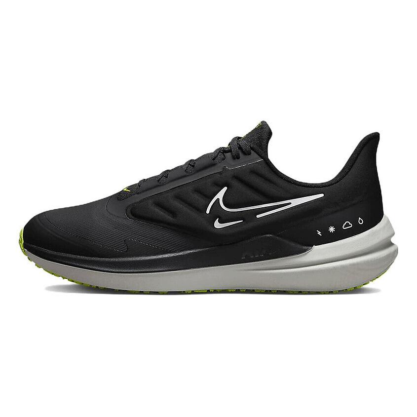 Изображение товара NIKE Кроссовки Air Zoom Winflo 9 Shield Black White Volt, цвет: Мультиколор, размер: 38,5