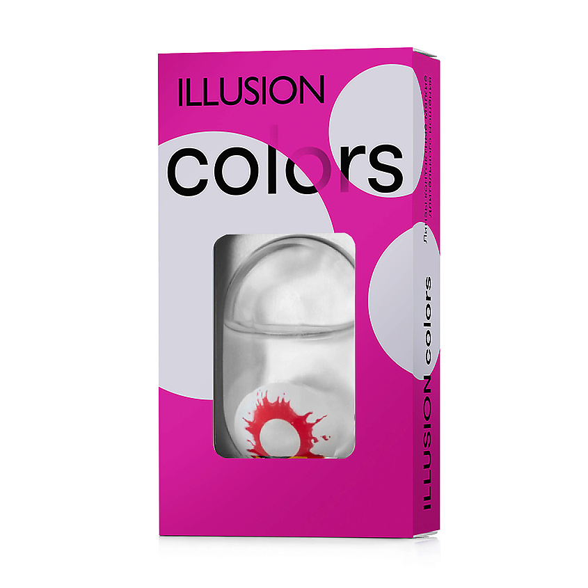 Изображение товара Цветные контактные линзы ILLUSION COLORS RIO FC-10 белые для карнавала