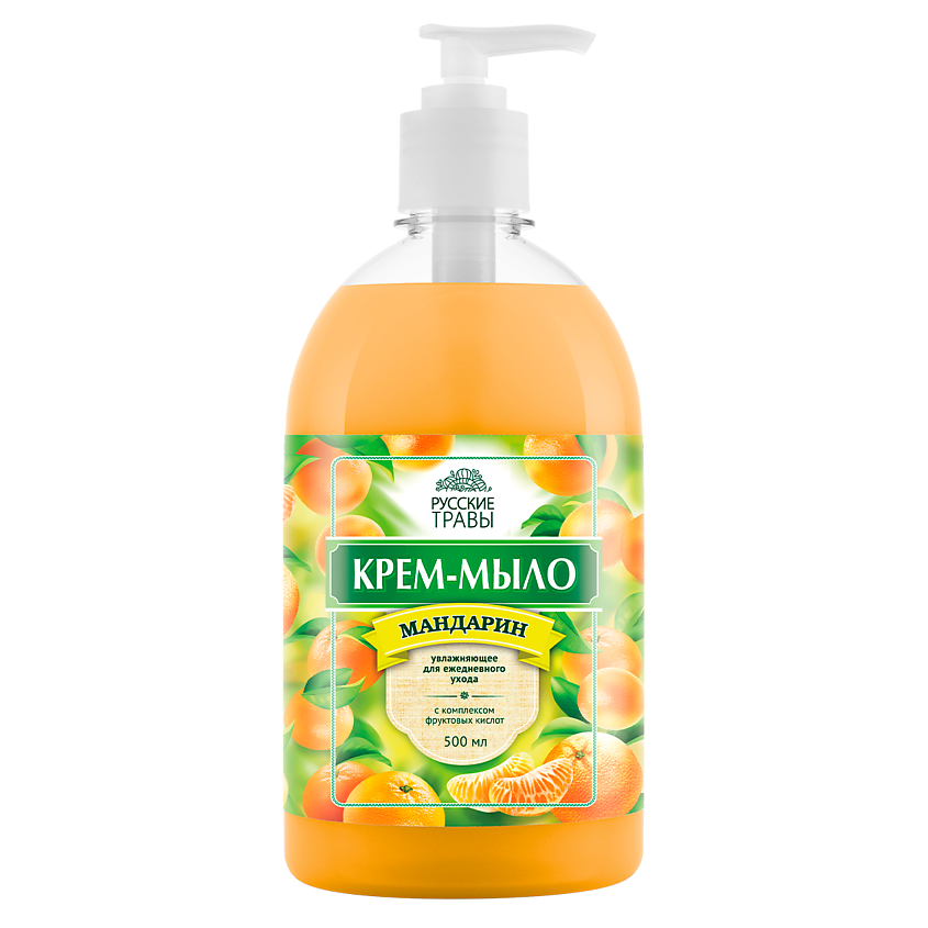 Изображение товара Крем-мыло жидкое РУССКИЕ ТРАВЫ с ароматом мандарина для ежедневного ухода