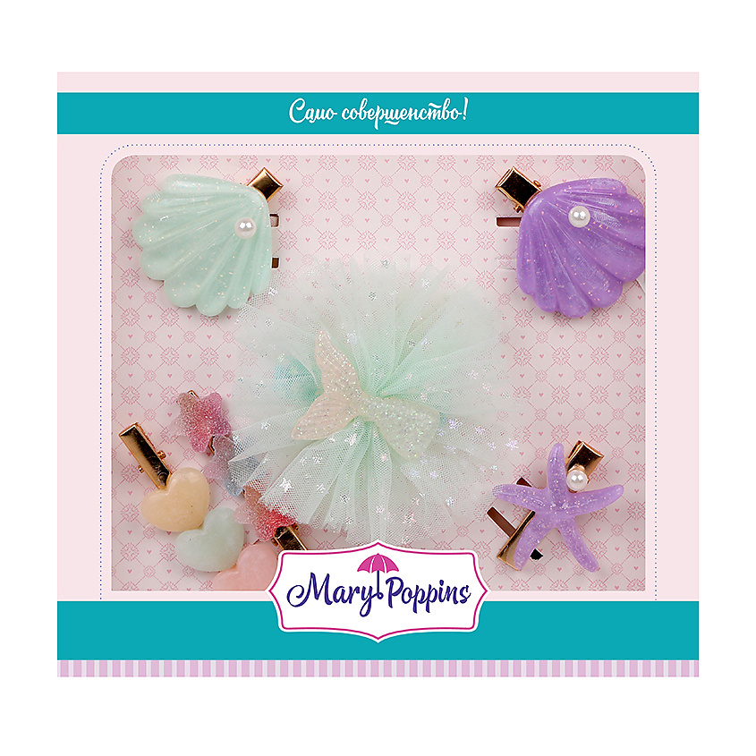 Изображение товара Набор заколок для волос Русалка 6 шт. подарочный аксессуар для девочек