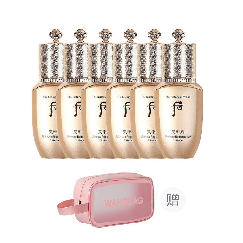 Изображение товара THE HISTORY OF WHOO Набор: Cheonyuldan Ultimate Regenerating Essence + косметичка, 6x8 мл + 1 шт. Изображение товара THE HISTORY OF WHOO Набор: Cheonyuldan Ultimate Regenerating Essence + косметичка, 6x8 мл + 1 шт.
