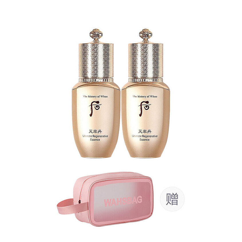 Изображение товара THE HISTORY OF WHOO Набор: Cheonyuldan Ultimate Regenerating Essence + косметичка, 2x8 мл +1 шт.