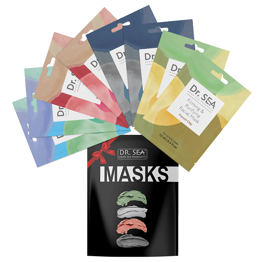 Изображение товара DR. SEA Набор "Очищение, Лифтинг, Пилинг, Увлажнение: маски-саше для лица", 8 шт.