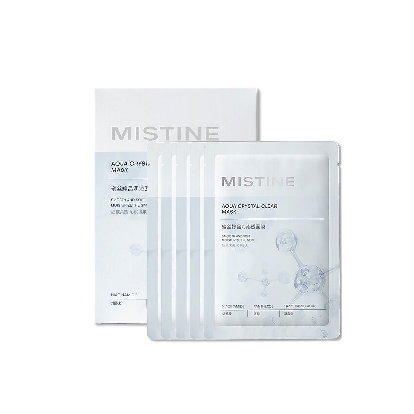 Изображение товара MISTINE Aqua Crystal Clear Mask Набор тканевых масок, 5 шт.