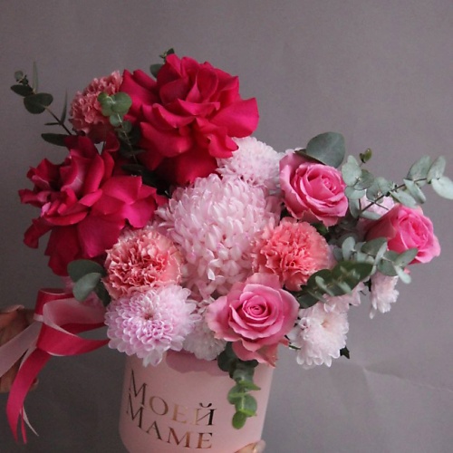 

РЯБИНА ЦВЕТОЧНАЯ МАСТЕРСКАЯ Коробка роз и гвоздик, Коробка роз и гвоздик