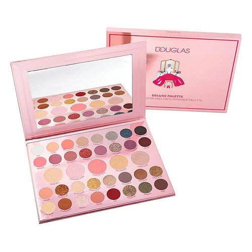 

DOUGLAS Паделка Deluxe Palette тени + хайлатер + румяна, Паделка Deluxe Palette тени + хайлатер + румяна
