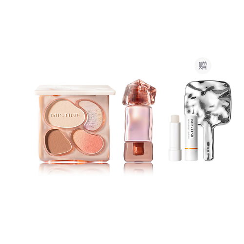 

MISTINE Набор для макияжа лица и губ Thai Latte Blush Contour Palette, Набор для макияжа лица и губ Thai Latte Blush Contour Palette