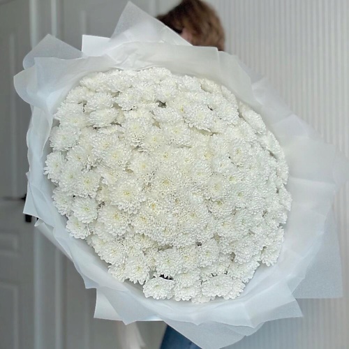 

FLOWERTVER Огромнейший букет из белых кустовых хризантем, Огромнейший букет из белых кустовых хризантем