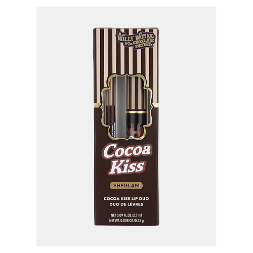 

SHEGLAM Набор Willy Wonka Chocolate Factory Cocoa Kiss Lip Duo, Набор Willy Wonka Chocolate Factory Cocoa Kiss Lip Duo