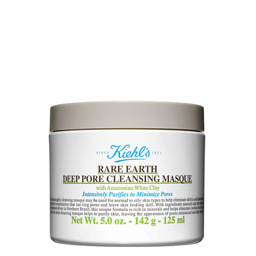 

KIEHL'S Очищающая глиняная маска Rare Earth Deep Pore Cleansing 125, Очищающая глиняная маска Rare Earth Deep Pore Cleansing