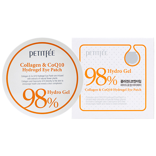 

PETITFEE Патчи гидрогелевые под глаза с коэнзимом Q10 и 98% содержанием коллагена 60, Патчи гидрогелевые под глаза с коэнзимом Q10 и 98% содержанием коллагена