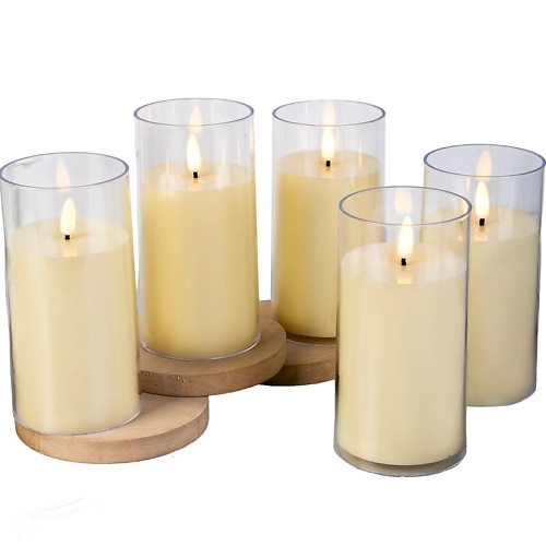 

JAMEURE Набор из 5 свечей стаканы D7 15 см, Набор из 5 свечей стаканы D7 15 см