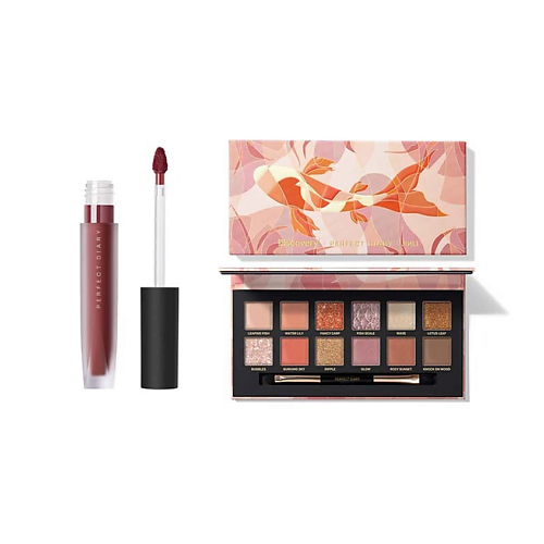 

PERFECT DIARY Набор декоративной косметики: Палетка теней + Жидкая помада, Набор декоративной косметики: Палетка теней + Жидкая помада