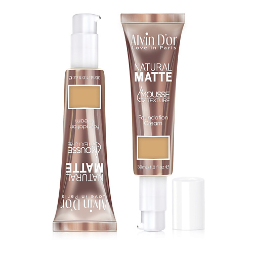 

ALVIN D’OR Тональный крем-мусс для лица "Natural matte mousse", Тональный крем-мусс для лица "Natural matte mousse"