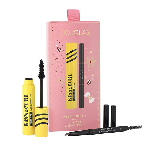 

DOUGLAS Набор Kiss & Curl Set: тушь для ресниц + карандаш для бровей, Набор Kiss & Curl Set: тушь для ресниц + карандаш для бровей
