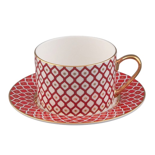 

ИМПЕРАТОРСКИЙ ФАРФОРОВЫЙ ЗАВОД Чашка с блюдцем чайная "Скарлетт №1", Чашка с блюдцем чайная "Скарлетт №1"
