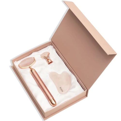 

BLOOR Набор гуаша Кварцевый роллер с вибрацией и скребок Сердце, премиум Gua Sha Quartz Set Vibrating Roller and Stone Angled Heart Pink, Набор гуаша Кварцевый роллер с вибрацией и скребок Сердце, премиум Gua Sha Quartz Set Vibrating Roller and Stone Angl