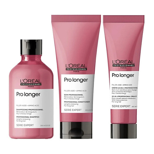 

L'OREAL PROFESSIONNEL Набор средств для волос Pro Longer: шампунь+кондиционер+крем, Набор средств для волос Pro Longer: шампунь+кондиционер+крем