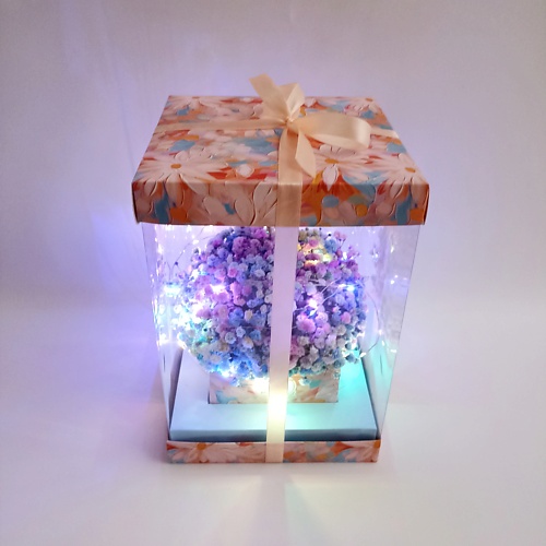 

ЗЕФИРКО Светящийся букет гипсофил в подарочной коробке Для тебя, Светящийся букет гипсофил в подарочной коробке Для тебя