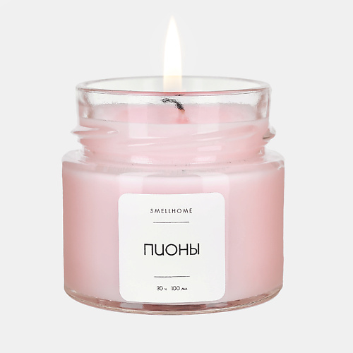 

SMELLHOME Aроматическая свеча Пионы 100, Aроматическая свеча Пионы