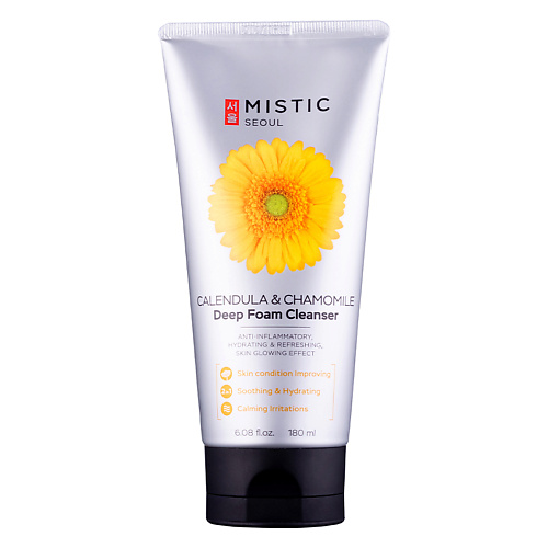 

MISTIC Пенка для умывания с экстрактом календулы и ромашки Callendula And Сhamomile Deep Foam Cleanser 180, Пенка для умывания с экстрактом календулы и ромашки Callendula And Сhamomile Deep Foam Cleanser