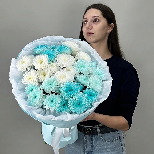 

ШАРЛАНДИЯ ГРИНЛАНДИЯ Букет хризантем "Бирюзовый вальс", Букет хризантем "Бирюзовый вальс"