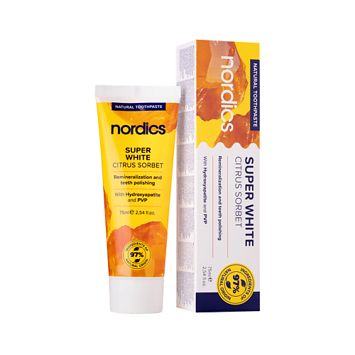 

NORDICS Зубная паста Super White Citrus Sorbet 75, Зубная паста Super White Citrus Sorbet