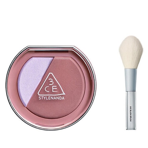 

3CE Набор: Румяна и хайлайтер Blushlighter + Кисть для румян Blush Brush, Набор: Румяна и хайлайтер Blushlighter + Кисть для румян Blush Brush