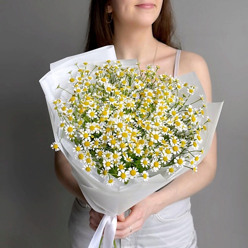 

FLOWERS DE LUXE БУТИК ЦВЕТОВ И ПОДАРКОВ Полевой букет голландская ромашка кустовая матрикария, Полевой букет голландская ромашка кустовая матрикария