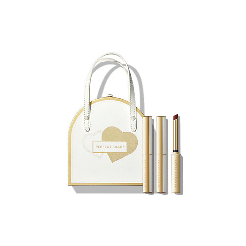 

PERFECT DIARY Набор Small Slim Heel Lipsticks 3-Pack Heart Design, Набор Small Slim Heel Lipsticks 3-Pack Heart Design