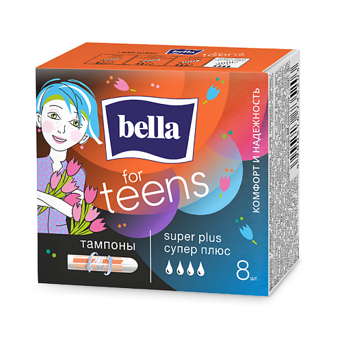

BELLA FOR TEENS Тампоны женские гигиенические super plus/супер плюс 8 шт., FOR TEENS Тампоны женские гигиенические super plus/супер плюс 8 шт.