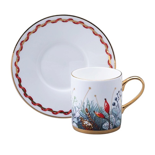 

ИМПЕРАТОРСКИЙ ФАРФОРОВЫЙ ЗАВОД Чашка с блюдцем для эспрессо "Календа", Чашка с блюдцем для эспрессо "Календа"