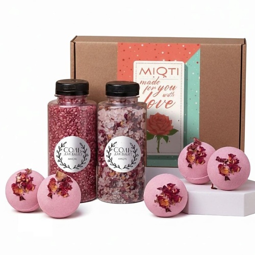 

MIQTI Подарочный SPA набор для ванны Роза, Подарочный SPA набор для ванны Роза