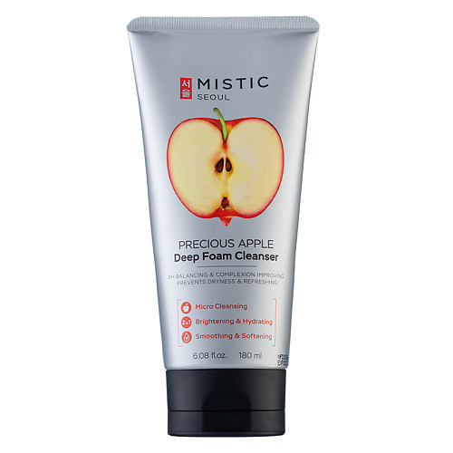 

MISTIC Пенка для умывания с экстрактом яблока Precious Apple Deep Foam Cleanser 180, Пенка для умывания с экстрактом яблока Precious Apple Deep Foam Cleanser