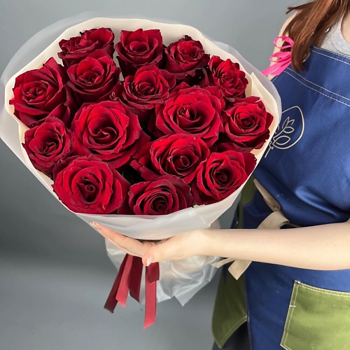 

ШАРЛАНДИЯ ГРИНЛАНДИЯ Букет из 15 красных роз Эквадор, Букет из 15 красных роз Эквадор