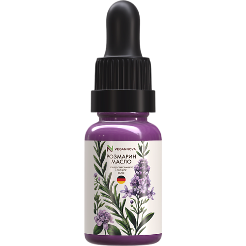 

VEGANNOVA Масло розмарина для роста волос, 100% натуральное 15, Масло розмарина для роста волос, 100% натуральное