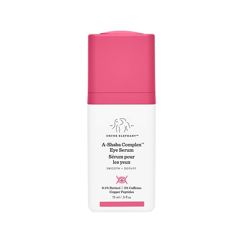 

DRUNK ELEPHANT Сыворотка для кожи вокруг глаз A-Shaba Complex Eye Serum Smooth + Depuff 15, Сыворотка для кожи вокруг глаз A-Shaba Complex Eye Serum Smooth + Depuff