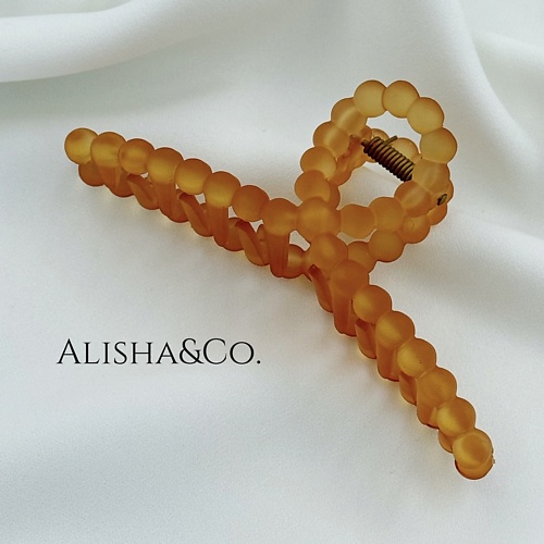 

ALISHA&CO. Крабик для волос большой Juicy Bubbles янтарный, Крабик для волос большой Juicy Bubbles янтарный