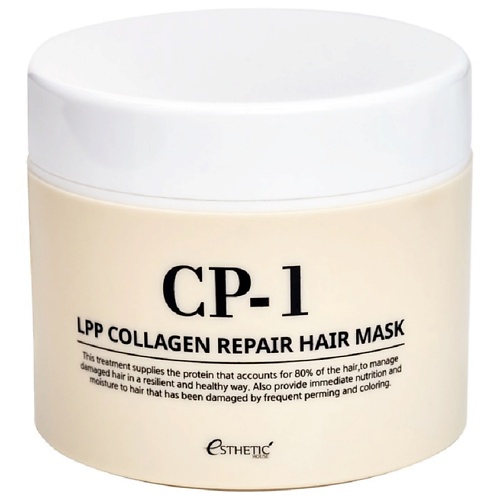 

ESTHETIC HOUSE Восстанавливающая корейская маска для волос CP-1 LPP COLLAGEN REPAIR HAIR MASK 300, Восстанавливающая корейская маска для волос CP-1 LPP COLLAGEN REPAIR HAIR MASK