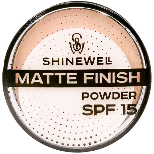 

SHINEWELL Матирующая пудра SPF 15 компактная легкая 10, Матирующая пудра SPF 15 компактная легкая