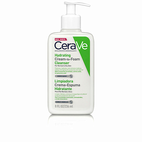 

CERAVE Увлажняющая очищающая крем-пенка для умывания 236, Увлажняющая очищающая крем-пенка для умывания