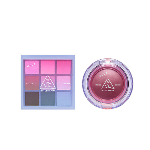 

3CE Набор: Палетка Multi Eye Color Palette + Бальзам Bouncy Blur Balm, Набор: Палетка Multi Eye Color Palette + Бальзам Bouncy Blur Balm