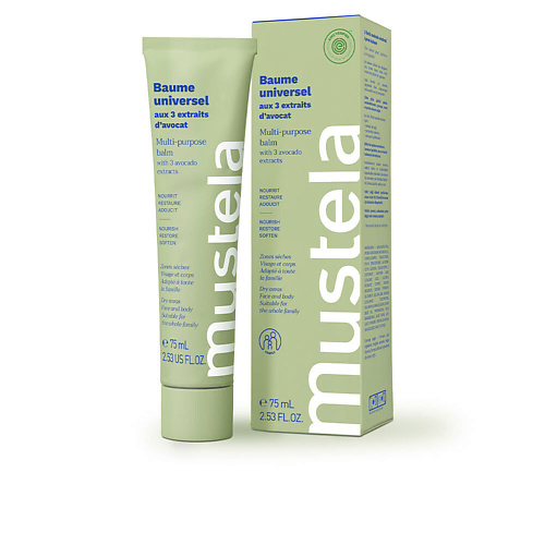 

MUSTELA Натуральный смягчающий бальзам для очень сухой кожи Multi-Purpose Balm 75, Натуральный смягчающий бальзам для очень сухой кожи Multi-Purpose Balm